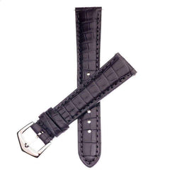 Cinturino alligatore grigio scuro opaco 20mm artigianale Made in Italy — Milano Straps