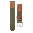 Military Green Two Piece Eco-Friendly Watch Strap - Military Watch Strap- Milano Straps