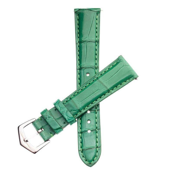 Cinturino alligatore Millennium Green artigianale Made in Italy — Milano Straps