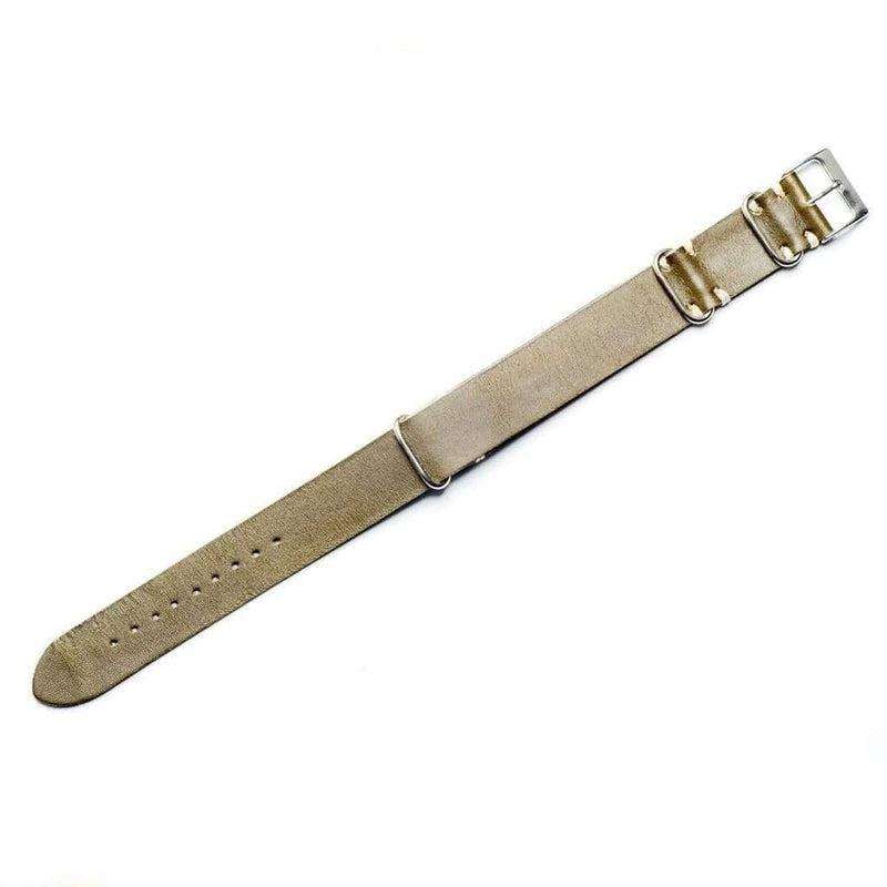 Military Watch Strap Olive Italian Leather - Military Watch Strap- Milano Straps