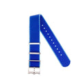 Cinturino militare single pass blu azzurro 20mm in poliestere riciclato — Milano Straps