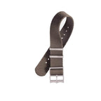 Eco-Friendly Nylon Military Watch Strap Watch Strap Brown- Single Pass - Recycled Military Watch Straps- Milano Straps