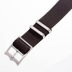 Eco-Friendly Nylon Military Watch Strap Watch Strap Brown- Single Pass - Recycled Military Watch Straps- Milano Straps