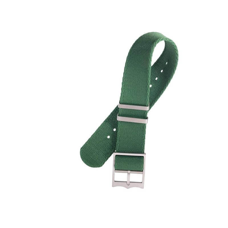 Eco-Friendly Nylon Military Watch Strap Watch Strap Green - Single Pass  - 100% Eco-Friendly - Recycled Military Watch Straps- Milano Straps
