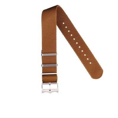 Cinturino militare single pass kaki in poliestere riciclato 20-22mm stile Tudor — Milano Straps