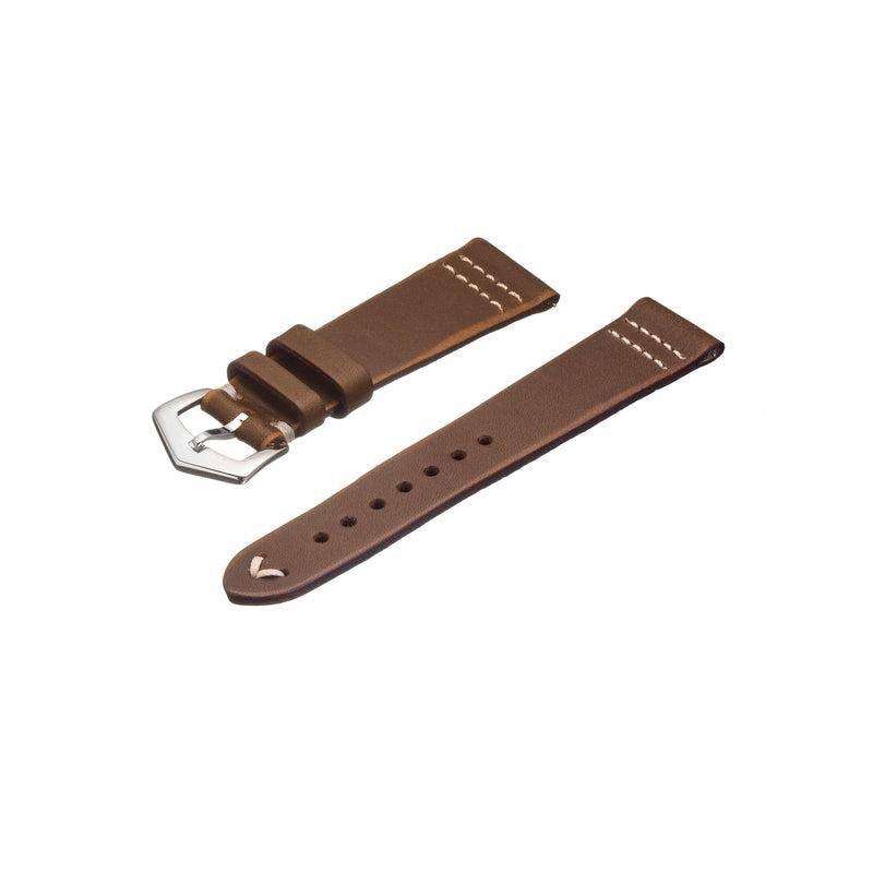 Olive Vintage Leather Watch Strap - Olive - Leather strap- Milano Straps