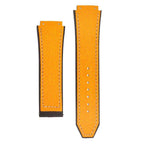 Cinturino pelle italiana martellata arancione per Hublot Big Bang — Milano Straps