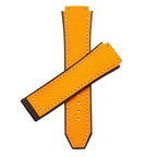 Cinturino pelle italiana martellata arancione per Hublot Big Bang — Milano Straps