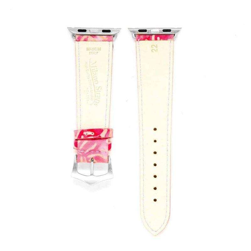 Pink Batik Apple Watch Band - Apple Watch Leather Straps- Milano Straps