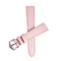 Cinturino pelle vitello martellata rosa con cuciture ecru — disponibile 18mm 20mm 22mm 24mm, Made in Italy — Milano Straps