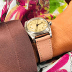 Pink Saffiano Leather Watch Strap - Leather strap- Milano Straps