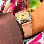 Cinturino pelle Saffiano rosa 18mm Made in Italy — Milano Straps