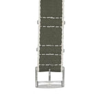 Eco-Friendly Nylon Military Watch Strap -  Color Dark Green White Borders - Recycled NATO straps- Milano Straps