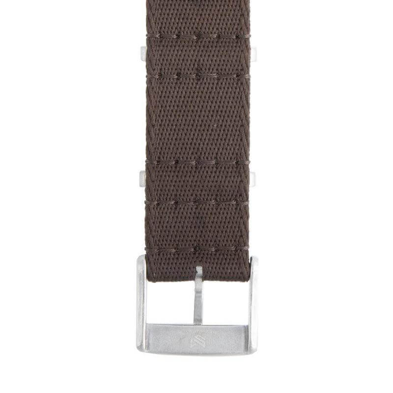 Eco-Friendly Nylon Military Watch Strap -  Dark Brown - Recycled Military Watch Straps- Milano Straps