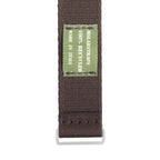 Eco-Friendly Nylon Military Watch Strap -  Dark Brown - Recycled Military Watch Straps- Milano Straps
