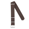 Cinturino militare nylon riciclato marrone scuro 20-22mm Made in Italy — Milano Straps