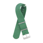 Eco-Friendly  Nylon Military  Watch Strap -  Green -GREEN STITCHES - Recycled NATO straps- Milano Straps