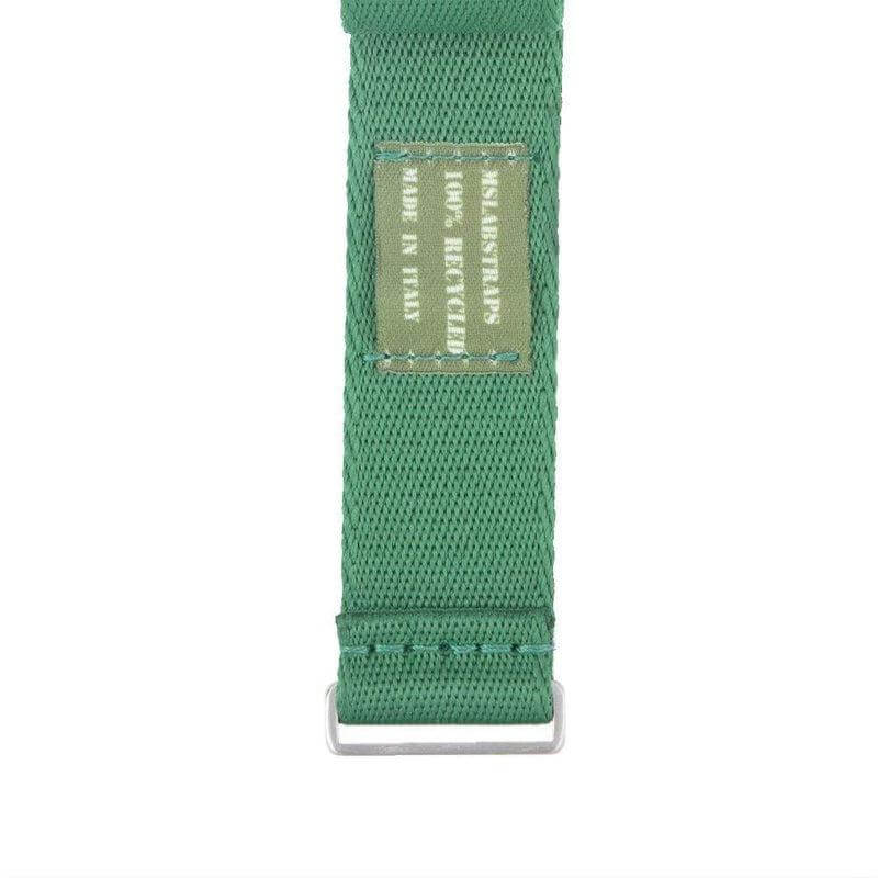 Eco-Friendly  Nylon Military  Watch Strap -  Green -GREEN STITCHES - Recycled NATO straps- Milano Straps