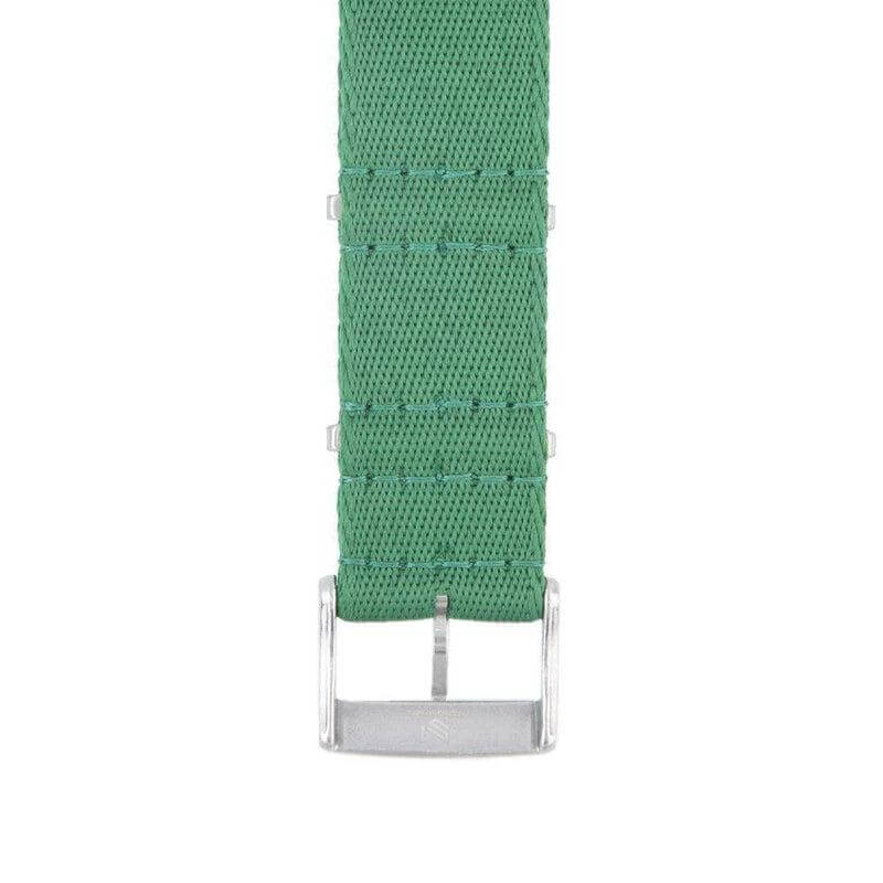 Eco-Friendly  Nylon Military  Watch Strap -  Green -GREEN STITCHES - Recycled NATO straps- Milano Straps