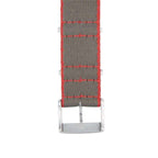 Eco-Friendly Nylon Military Watch Strap -  Grey Red Border - Recycled NATO straps- Milano Straps