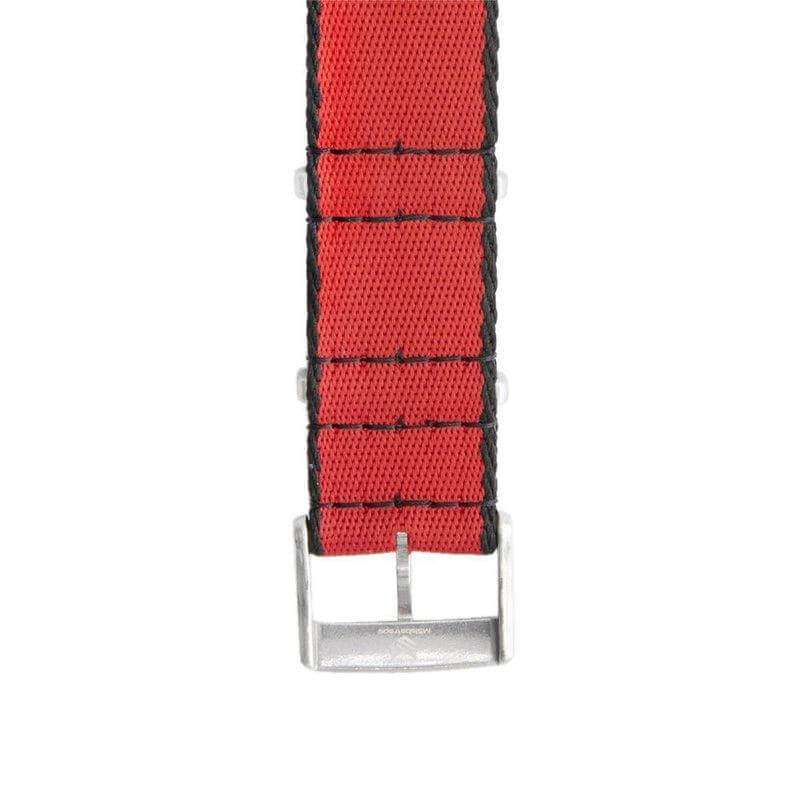 Eco-Friendly Nylon Military Watch Strap -  Red Black Borders - Recycled NATO straps- Milano Straps