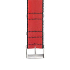 Eco-Friendly Nylon Military Watch Strap -  Red Black Borders - Recycled NATO straps- Milano Straps