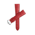 Cinturino alligatore rosso 20mm water resistant, cucitura sur-ton, Made in Italy — Milano Straps