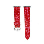 Red Batik Apple Watch Band - Apple Watch Leather Straps- Milano Straps