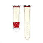 Red Batik Apple Watch Band - Apple Watch Leather Straps- Milano Straps