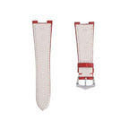 Red Matt Genuine Alligator Watch Strap Patek Philippe Compatible - Alligator Strap- Milano Straps
