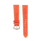 Cinturino suede rosso 20mm con cuciture artigianali Made in Italy — Milano Straps