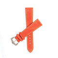 Cinturino suede rosso 20mm con cuciture artigianali Made in Italy — Milano Straps