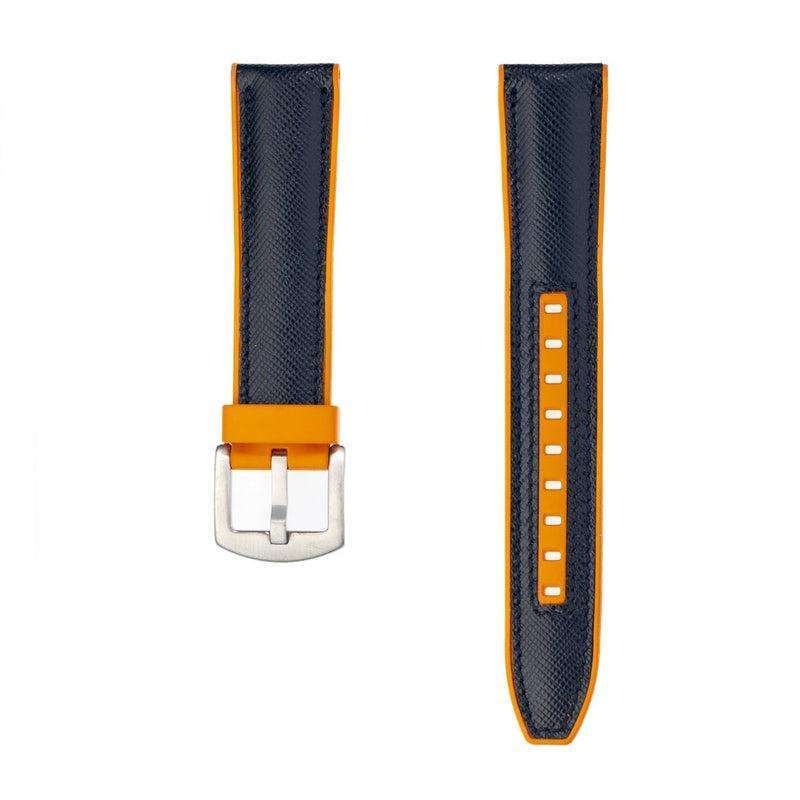 Rubber Black Saffiano - Rubber Strap- Milano Straps