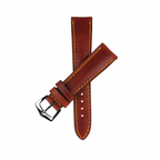 Cinturino vintage cognac con cucitura perimetrale patina