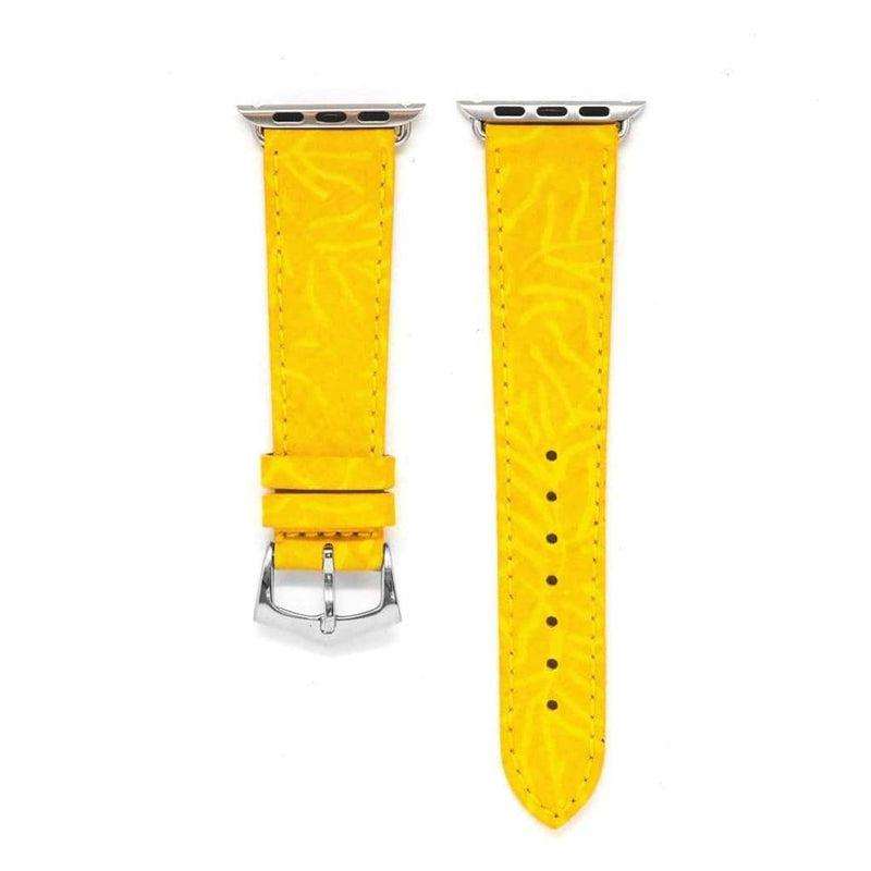 Yellow Batik Apple Watch Band - Apple Watch Leather Straps- Milano Straps