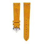Yellow Suede Vintage Leather Watch Strap - Suede strap- Milano Straps