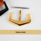Fibbia oro giallo PVD per cinturino orologio