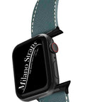 Apple Watch Leather Band ™ Green Saffiano Tone Stitches - Apple Watch Leather Straps- Milano Straps
