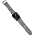 Cinturino Apple Watch in pelle di struzzo grigio 20-22mm artigianale — Milano Straps