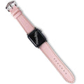 Cinturino Apple Watch in vitello martellato rosa con cuciture ecru 20-22mm — Milano Straps