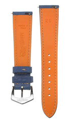 Cinturino Apple Watch in pelle di struzzo azzurro polvere 20mm artigianale Made in Italy — Milano Straps