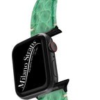 Apple Watch Leather Band ™ Millennium Green Millennium Alligator Minimal Stitches Watch Strap - Apple Watch Alligator Bands- Milano Straps