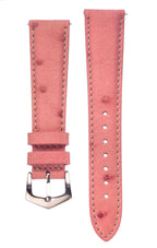 Cinturino Apple Watch in pelle di struzzo rosa 20-22mm fatto a mano — Milano Straps