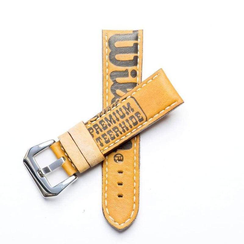 Baseball Leather Watch Strap - Limited Edition - Natural color - Leather strap- Milano Straps