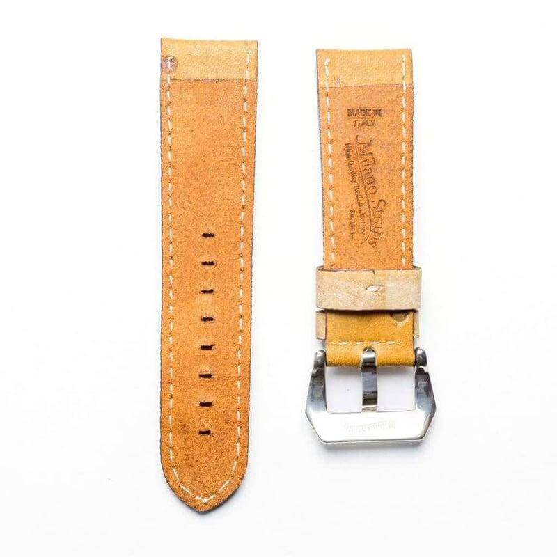 Baseball Leather Watch Strap - Limited Edition - Natural color - Leather strap- Milano Straps