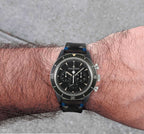 Black Blue Cordovan Leather Watch Strap - Leather strap- Milano Straps