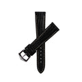 Cinturino pelle lucertola nero 20mm fatto a mano in Italia — Milano Straps