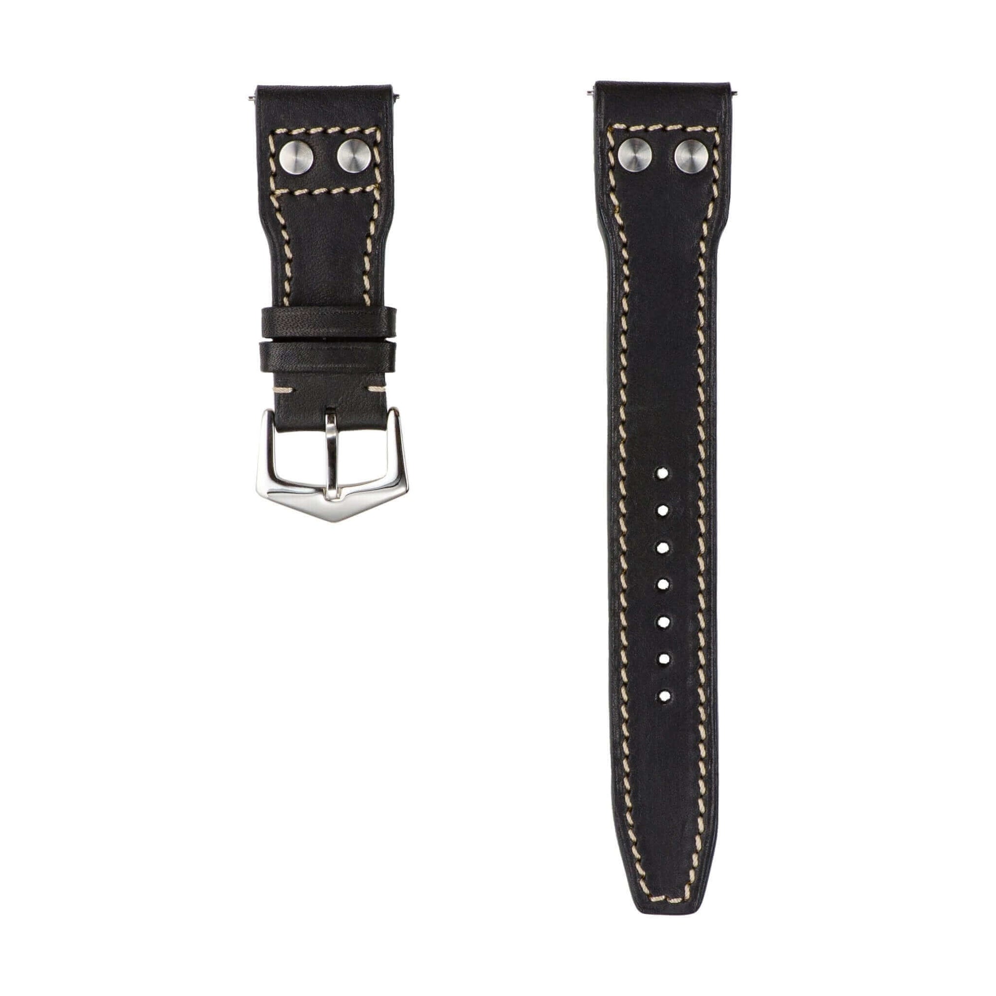 Best Black Novonappa IWC Pilot Style - Military Watch Strap- Milano Straps
