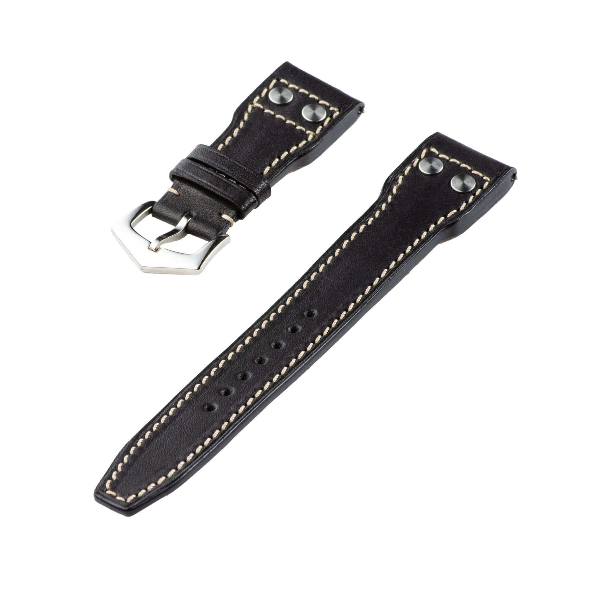 Best Black Novonappa IWC Pilot Style - Military Watch Strap- Milano Straps