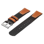 Cinturino militare NATO due pezzi nylon riciclato nero — Milano Straps
